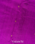 Magenta Purple Borderless Pure Raw Silk Handloom Saree