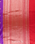 Purple Pure Raw Silk Handloom Saree