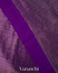 Royal Purple with Tissue Stripes Pure Raw Silk Handloom Saree 
