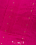 Rani Pink Borderless Pure Raw Silk Handloom Saree 