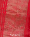 Bright Red Pure Raw Silk Handloom Saree