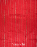 Bright Red Pure Raw Silk Handloom Saree