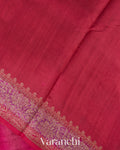 Rani Pink And Rose Pink Ombre-Dyed Raw Silk Handloom Saree