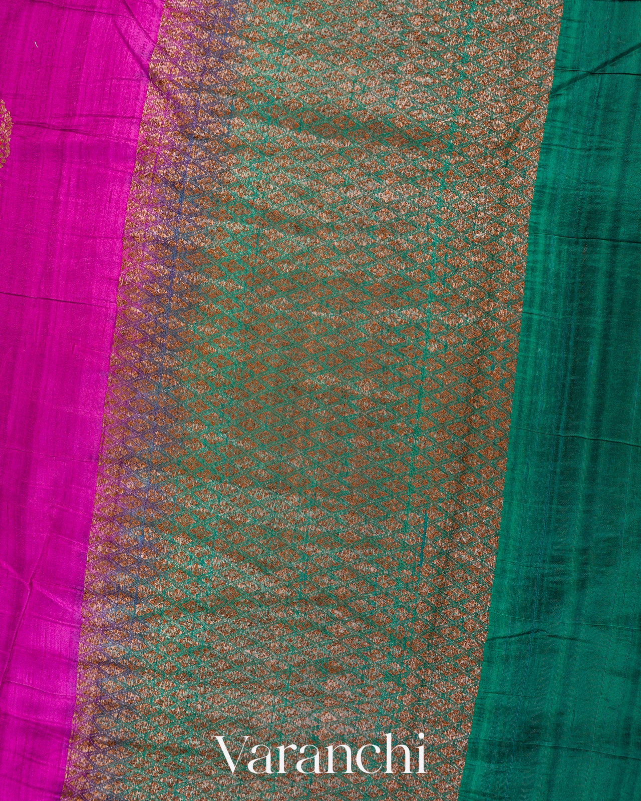 Wine Magenta Borderless Pure Raw Silk Handloom Saree