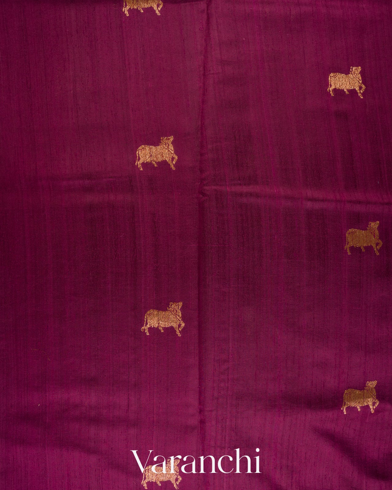 Wine Purple Pure Raw Silk Handloom Saree 