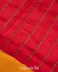 Turmeric Yellow Borderless Pure Raw Silk Handloom Saree