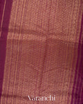 Ruby Wine Raw Silk Handloom Borderless Saree 