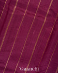 Ruby Wine Raw Silk Handloom Borderless Saree 