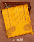 Turmeric Yellow Pure Raw Silk Handloom Saree