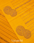 Turmeric Yellow Pure Raw Silk Handloom Saree