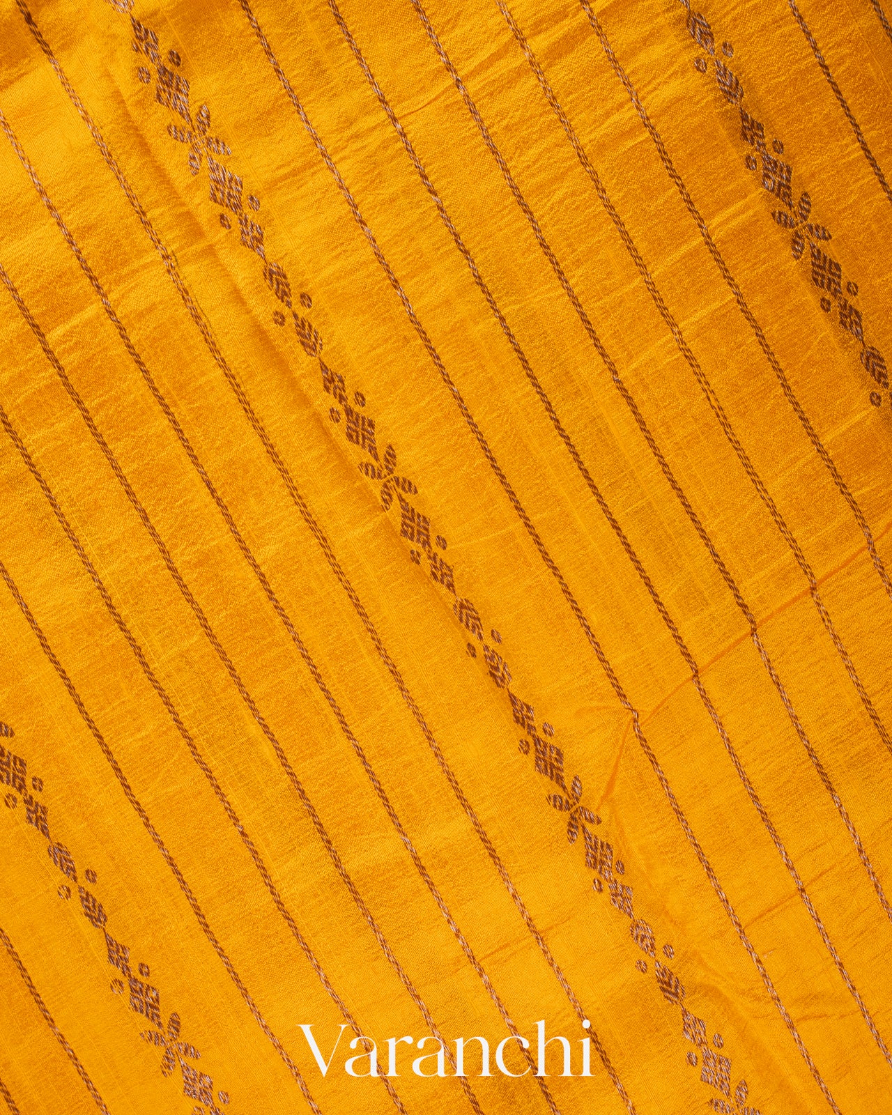 Turmeric Yellow Pure Raw Silk Handloom Saree