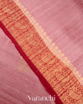 Baby Pink Pure Raw Silk Handloom Saree