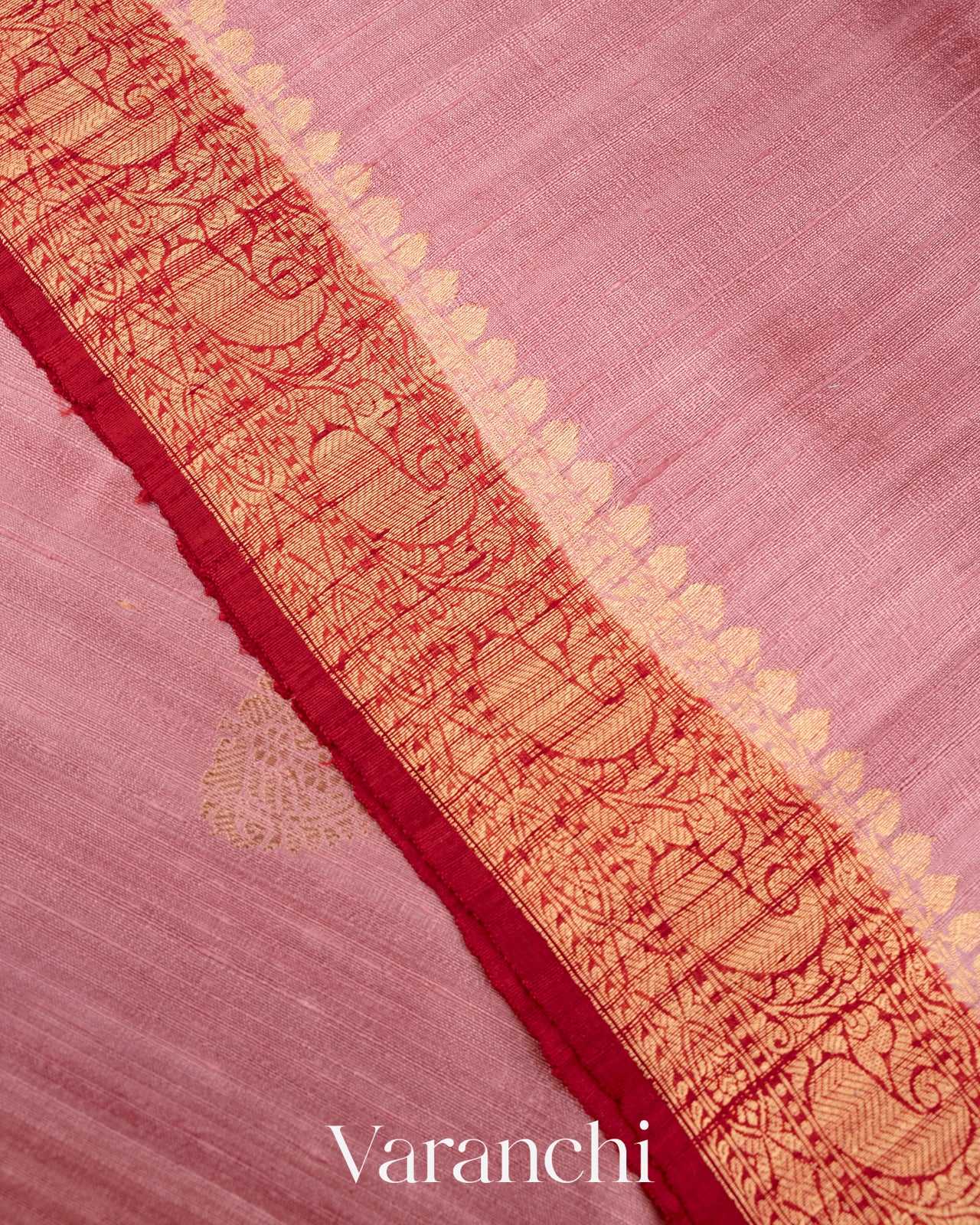 Baby Pink Pure Raw Silk Handloom Saree