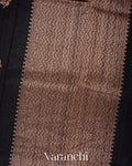 Charcoal Black Raw Silk Handloom Saree 