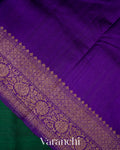 Bottle Green Pure Raw Silk Handloom Saree