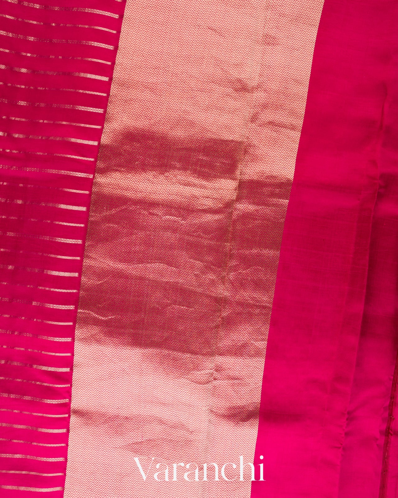 Deep Magenta Pink Poona Silk Handloom Saree