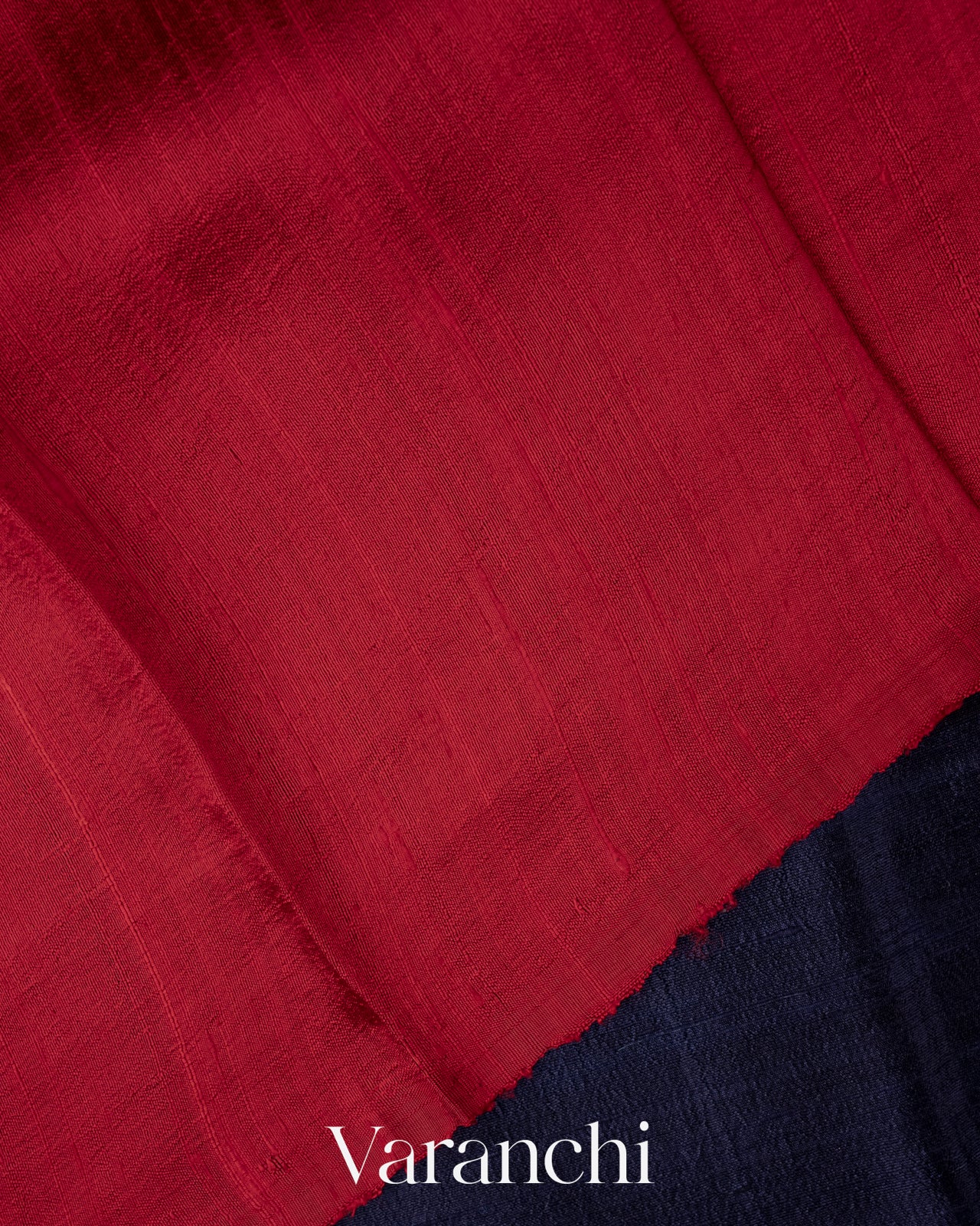 Navy Blue With Skirt Border Pure Raw Silk Handloom Saree