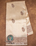 Off White Raw Silk Handloom Saree