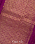 Deep Magenta Borderless Pure Raw Silk Handloom Saree