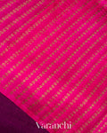 Deep Magenta Borderless Pure Raw Silk Handloom Saree