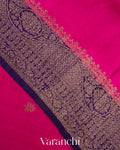 Rani Pink Pure Raw Silk Handloom Saree