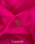 Rani Pink Pure Raw Silk Handloom Saree
