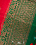 Red Pure Raw Silk Handloom Saree