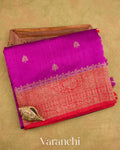 Magenta Purple Pure Raw Silk Handloom