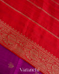 Magenta Purple Pure Raw Silk Handloom