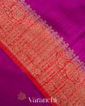 Magenta Purple Pure Raw Silk Handloom
