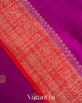 Magenta Pure Raw Silk Handloom Saree