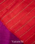Regal Purple Raw Silk Borderless Handloom Saree 