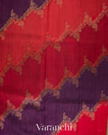 Purple Tricolour Rangkaat Raw Silk Handloom Saree