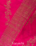 Magenta Leheriya Pure Raw Silk Handloom Saree