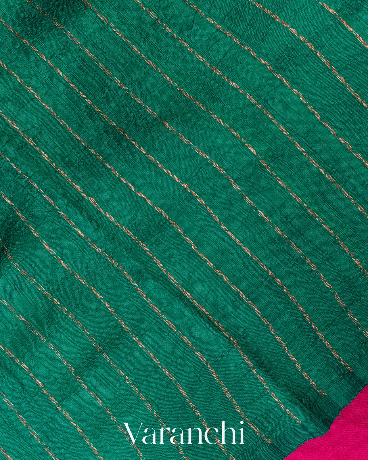 Bright Rani Pink Borderless Pure Raw Silk Handloom Saree