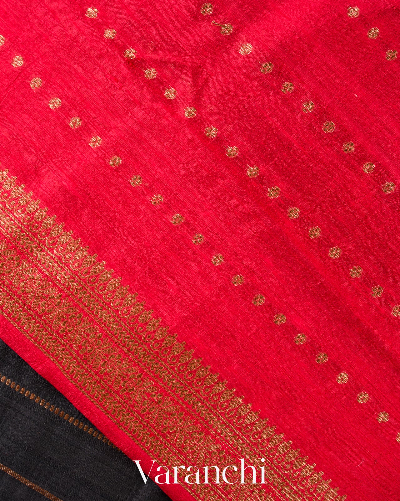 Charcoal Black Borderless Striped Pure Raw Silk Handloom Saree