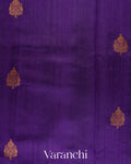 Royal Violet Pure Raw Silk Handloom Saree 