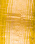Lime Mustard Checks Raw Silk Handloom Saree