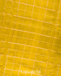 Lime Mustard Checks Raw Silk Handloom Saree