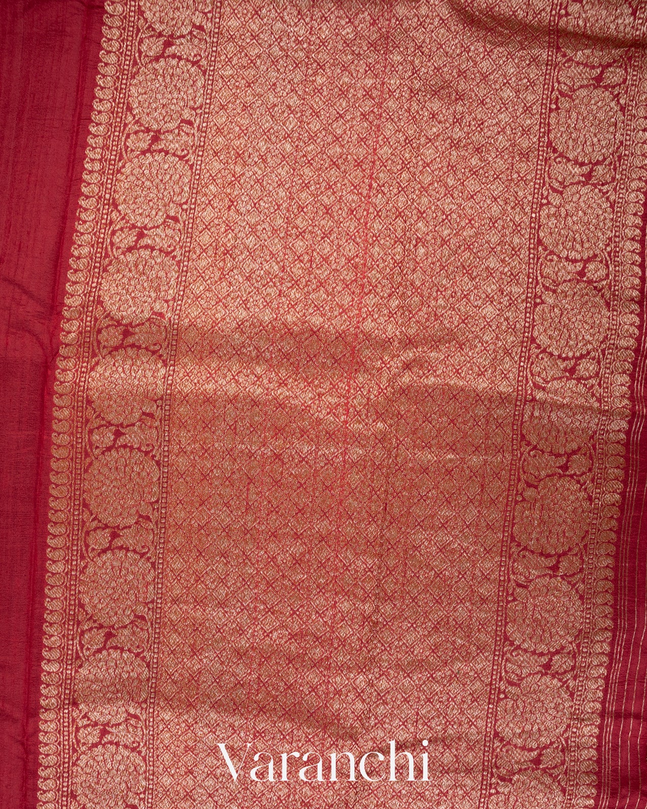 Maroon Pure Raw Silk Handloom Saree 