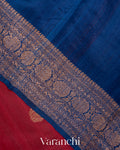 Maroon Pure Raw Silk Handloom Saree 