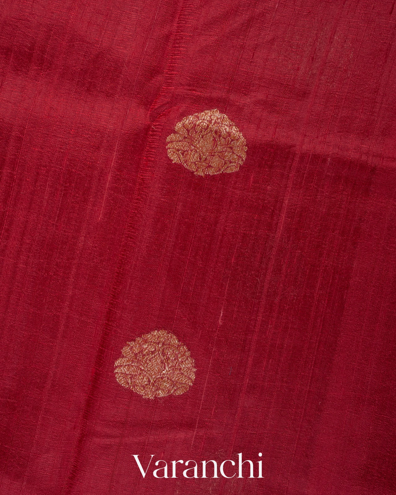 Maroon Pure Raw Silk Handloom Saree 