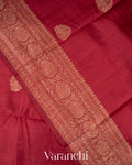 Maroon Pure Raw Silk Handloom Saree 