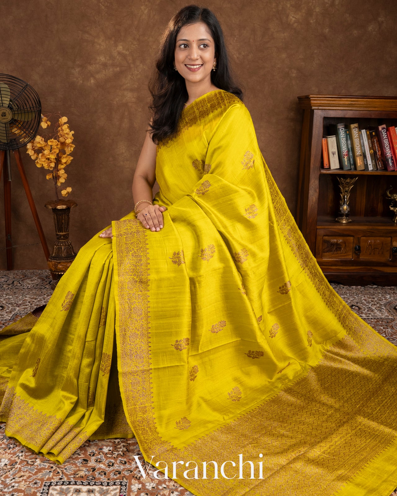 Mustard Yellow Pure Raw Silk Handloom Saree