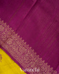 Mustard Yellow Pure Raw Silk Handloom Saree