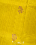 Mustard Yellow Pure Raw Silk Handloom Saree