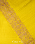 Mustard Yellow Pure Raw Silk Handloom Saree