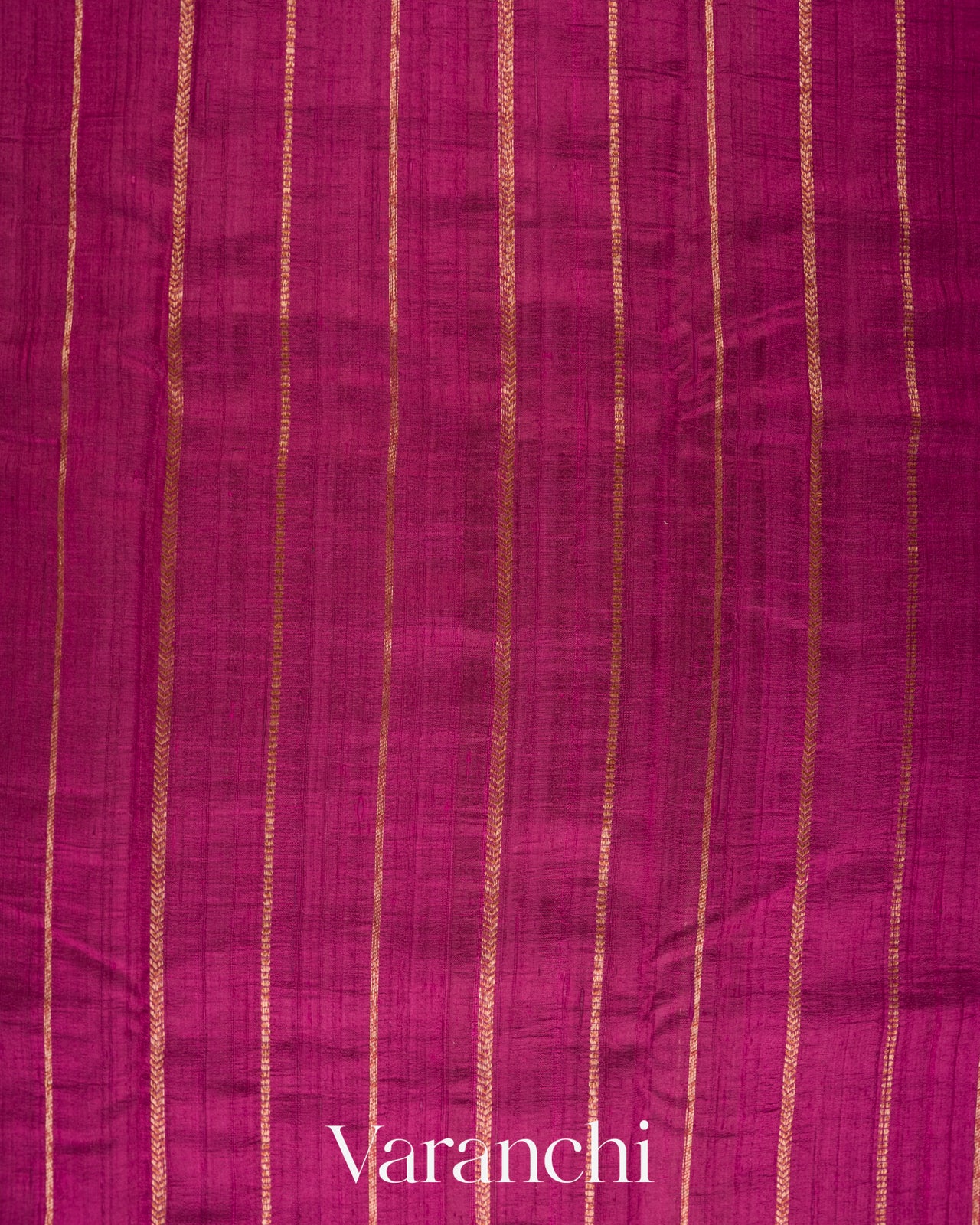 Royal Plum Borderless Striped Pure Raw Silk Handloom Saree