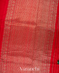 Ruby Red Raw Silk Handloom Saree 