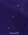 Royal Blue Borderless Pure Raw Silk Handloom Saree